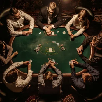 jogadores sentados em uma mesa de poker ao vivo