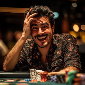 Homem Blefando no poker